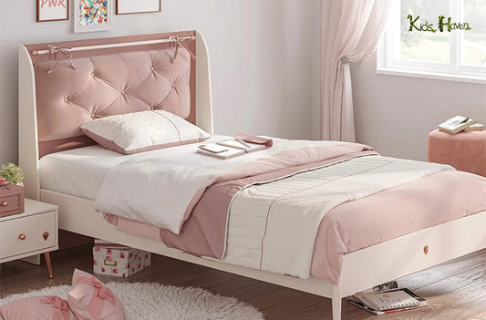 pink theme bed frame for kids