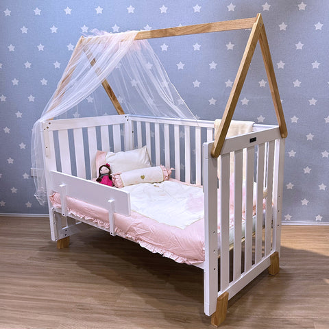 FIJN Alexis Baby Cot with Removable Roof (130x70cm or 140x70cm) FIJN Alexis Baby Cot with Removable Roof (130x70cm or 140x70cm)
