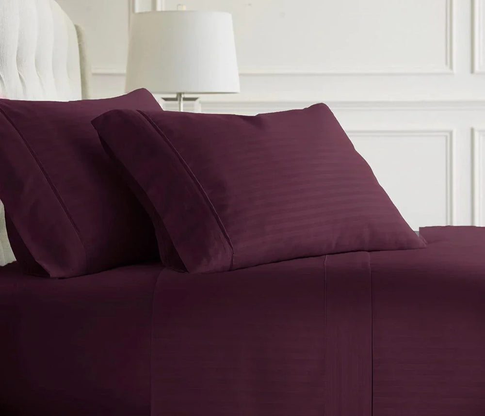 iSleep Solid Soft Strips Fitted Sheet Set (Various Colors) - Kids Haven
