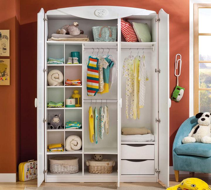 Cilek Baby Cotton Sl 3 Doors Wardrobe - Kids Haven Cilek Baby Cotton Sl 3 Doors Wardrobe - Kids Haven