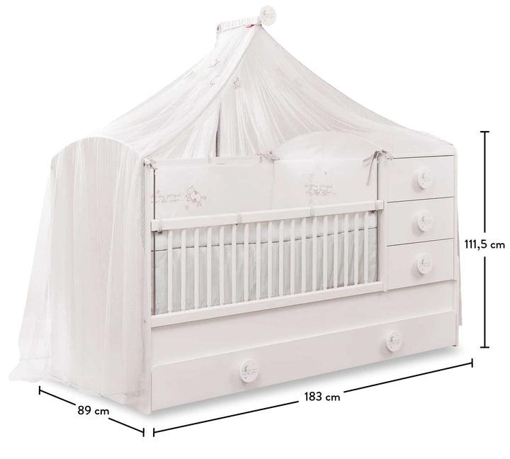 Baby Cotton SL Extendable Baby Bed (with Parents Bed) (80x180 Cm) - Kids Haven