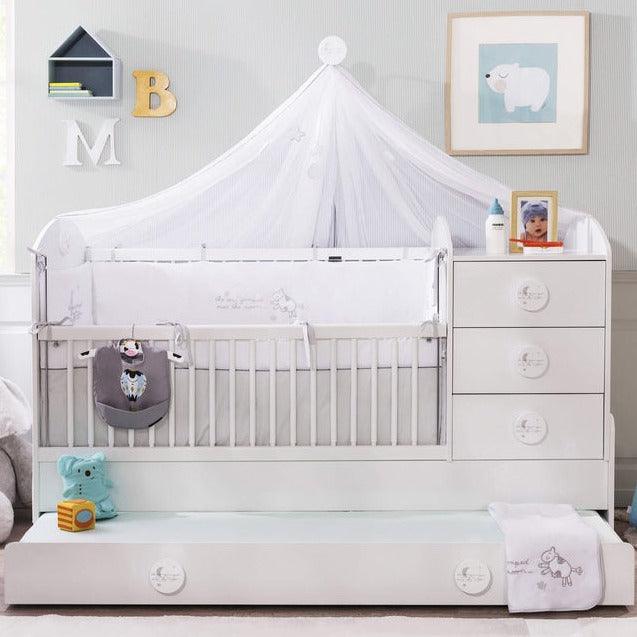 Cilek Baby Cotton SL Extendable Baby Bed (with Parents Bed