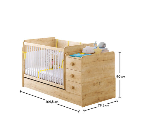 Cilek Mocha Swinging And Convertible Baby Bed (70X115 - 70X160 Cm)