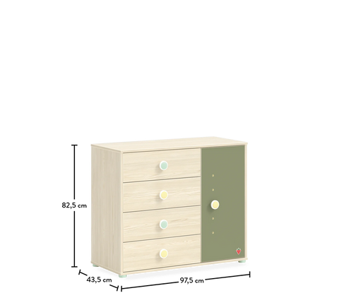 Cilek Montes Natural Dresser with Cover