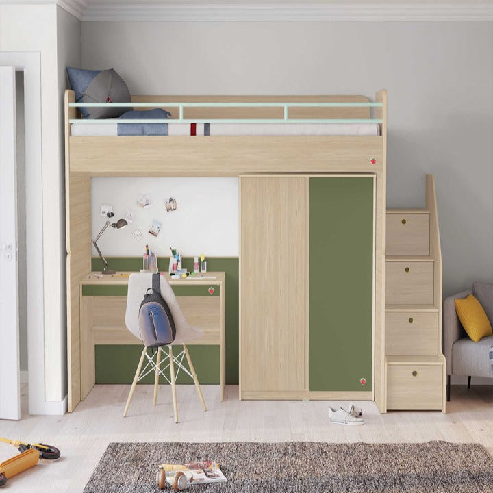 Closet Bunk Beds Studio Cilek Studio High Loft Natural