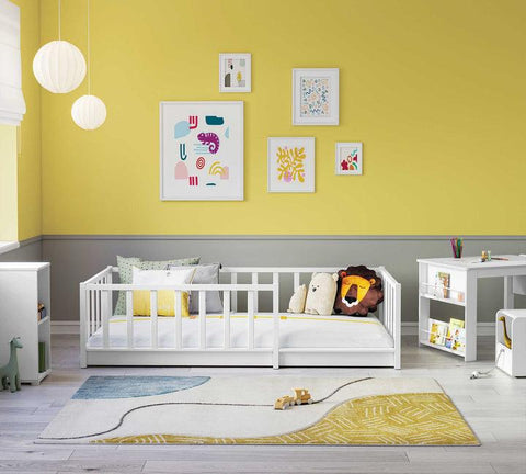Cilek White Roofless Bedstead (90x190 cm) - Kids Haven Cilek White Roofless Bedstead (90x190 cm) - Kids Haven