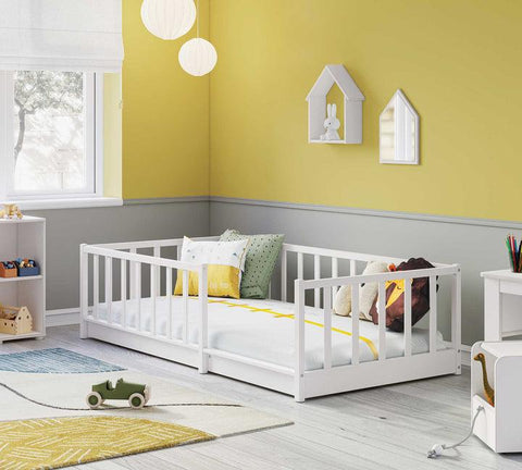 Cilek White Roofless Bedstead (90x190 cm) - Kids Haven Cilek White Roofless Bedstead (90x190 cm) - Kids Haven