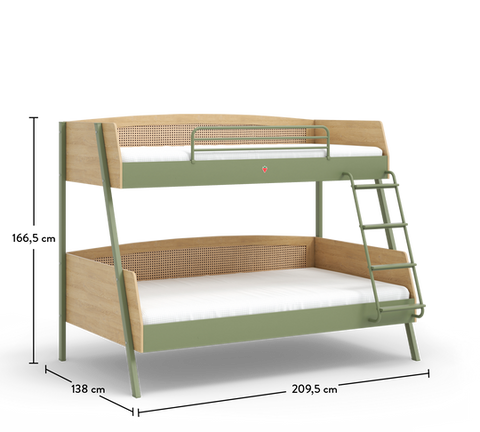 Cilek Loof Large Bunk Bed (90x200-120x200 cm)