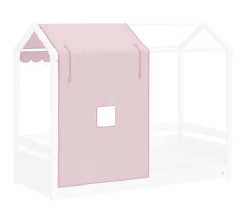 Cilek Montes Flat Roof Bed Half Tent (Green/ Pink/ Cream)