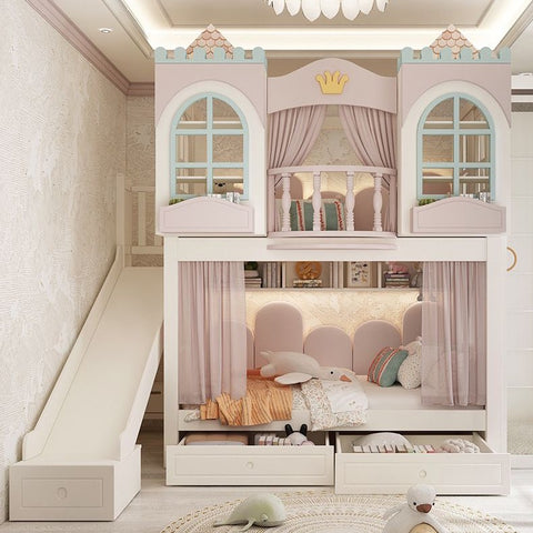 Nukhome Dream Castle Full Height Bunk Bed (Customizable) Nukhome Dream Castle Full Height Bunk Bed (Customizable)