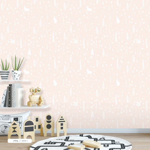 Pastel Bunny Wallpaper (The One 6834-1J) Pastel Bunny Wallpaper (The One 6834-1J)