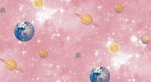 Planets with Pink Galaxy Wallpaper (The One 6838-1J) Planets with Pink Galaxy Wallpaper (The One 6838-1J)