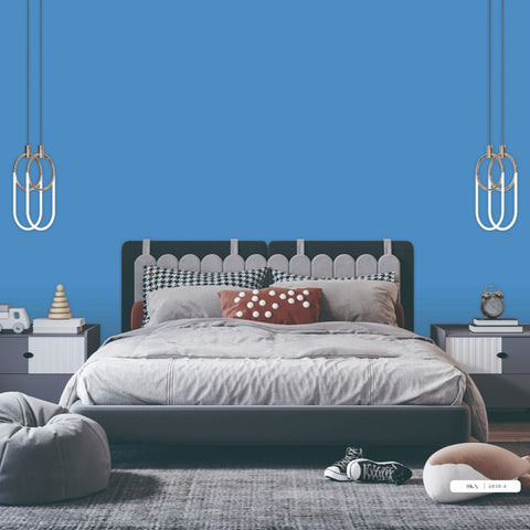 Solid Blue Wallpaper (The One 6838-4J) Solid Blue Wallpaper (The One 6838-4J)