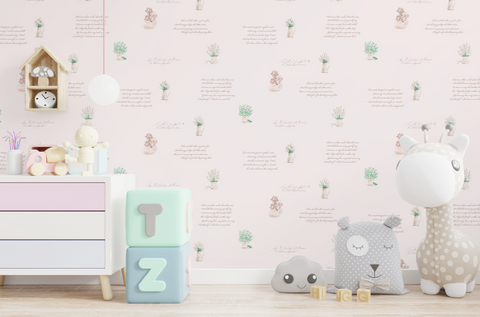 Pastel Plant and Script Wallpaper (Galaxy 7821-1J) Pastel Plant and Script Wallpaper (Galaxy 7821-1J)