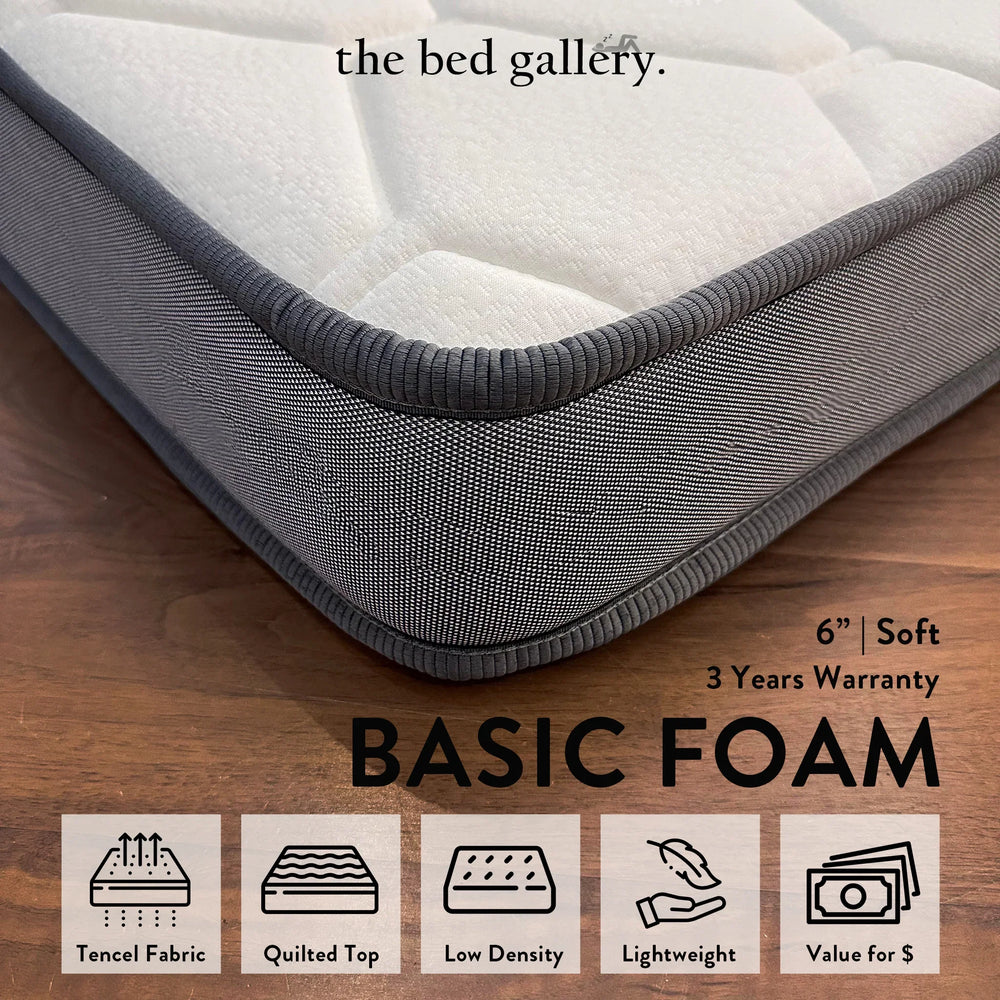 The Bed Gallery 4" or 6" Foam Mattress (Various Sizes)