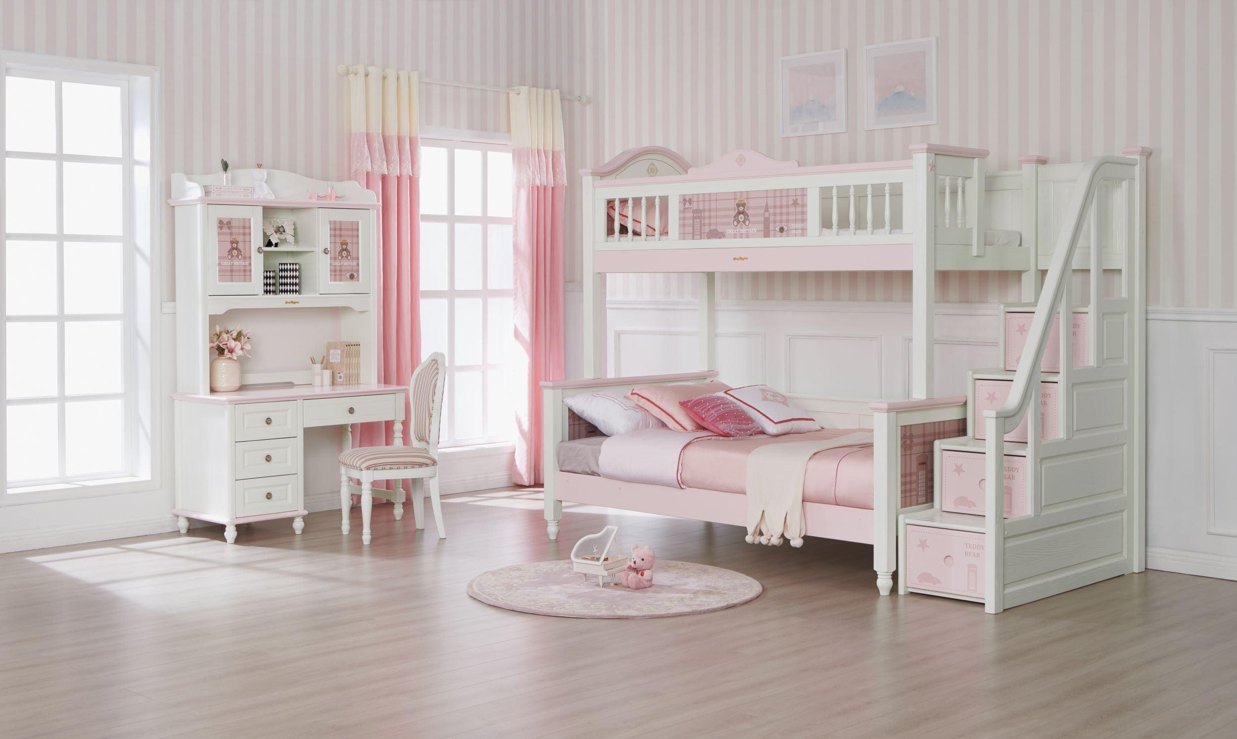 Sampo British Style Bunk Bed w Staircase - Kids Haven Sampo British Style Bunk Bed w Staircase - Kids Haven