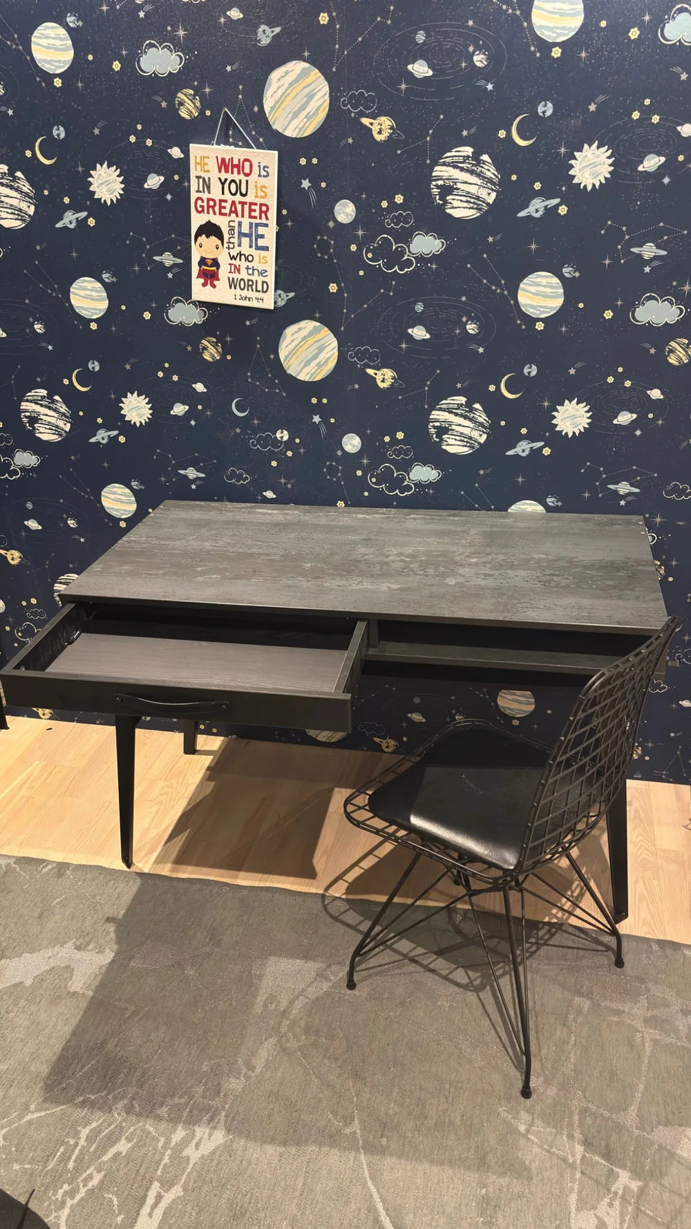Cilek Dark Metal Line Kids Study Desk with Chair (Display Unit)