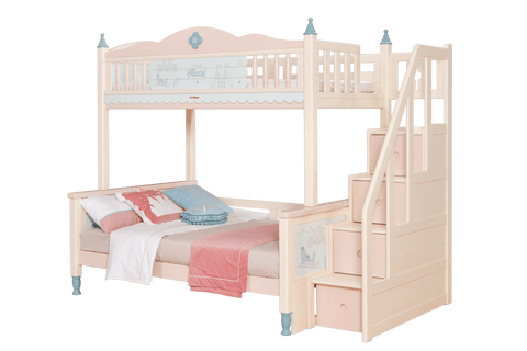 Sampo Frozen Bunk Bed w Staircase - Kids Haven Sampo Frozen Bunk Bed w Staircase - Kids Haven