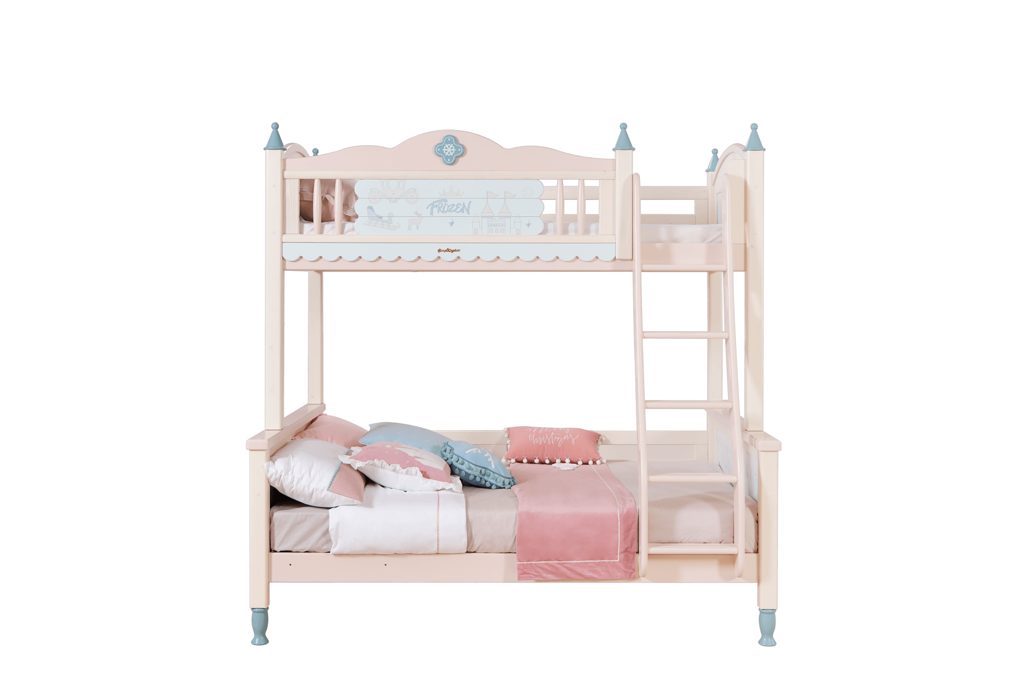 Sampo Frozen Bunk Bed w Mounted Ladder - Kids Haven Sampo Frozen Bunk Bed w Mounted Ladder - Kids Haven