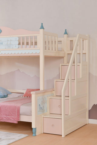 Sampo Frozen Bunk Bed w Staircase - Kids Haven Sampo Frozen Bunk Bed w Staircase - Kids Haven