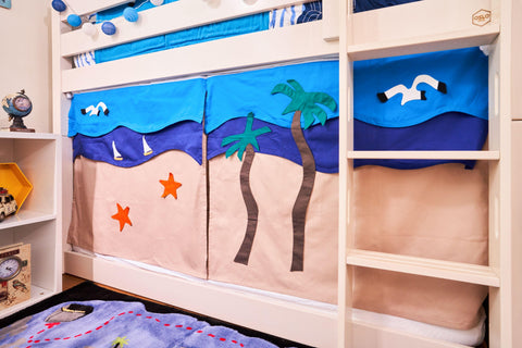 Snuggle Beachside Underbed Curtains - Kids Haven Snuggle Beachside Underbed Curtains - Kids Haven