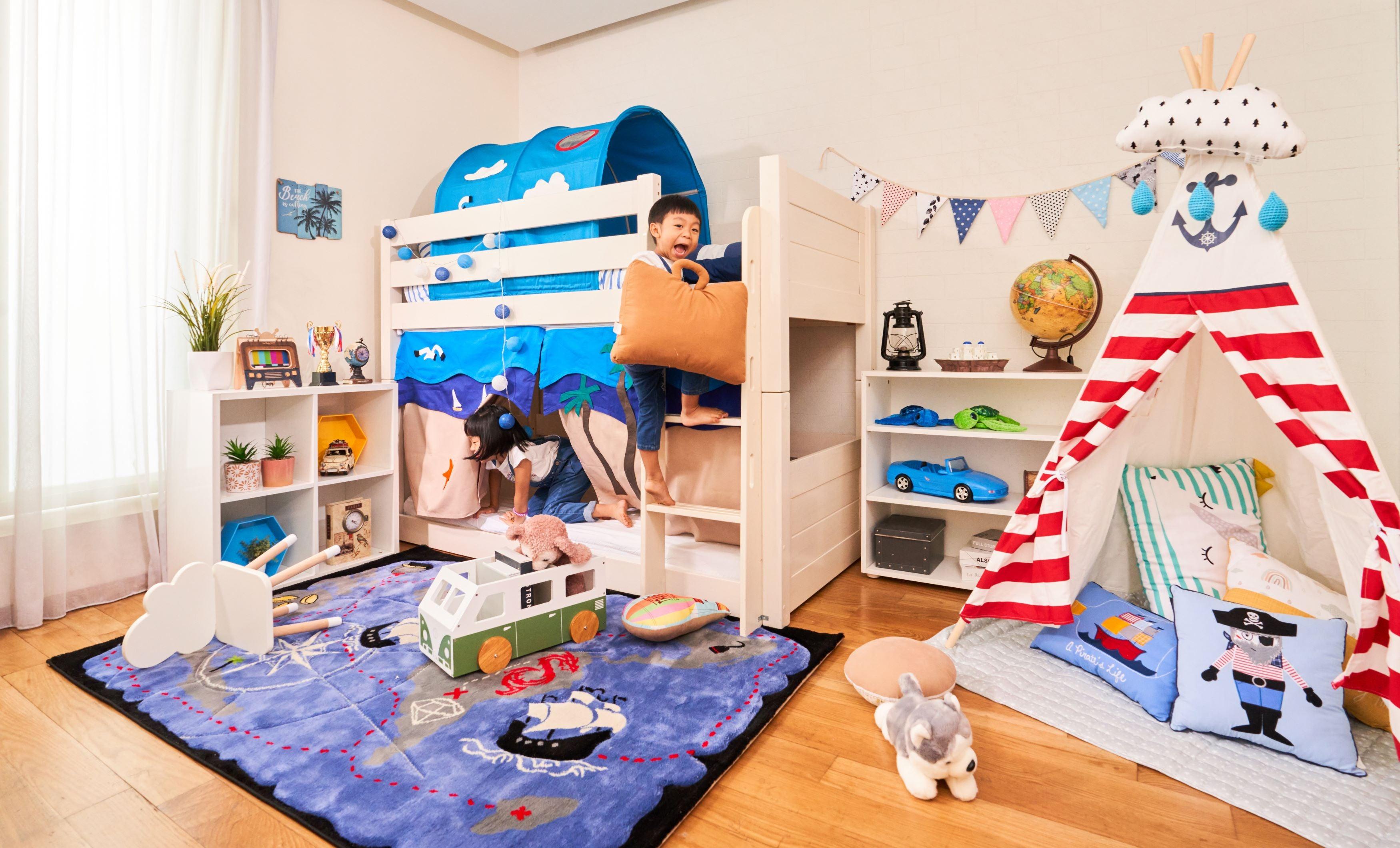 Snuggle Beachside Underbed Curtains - Kids Haven Snuggle Beachside Underbed Curtains - Kids Haven