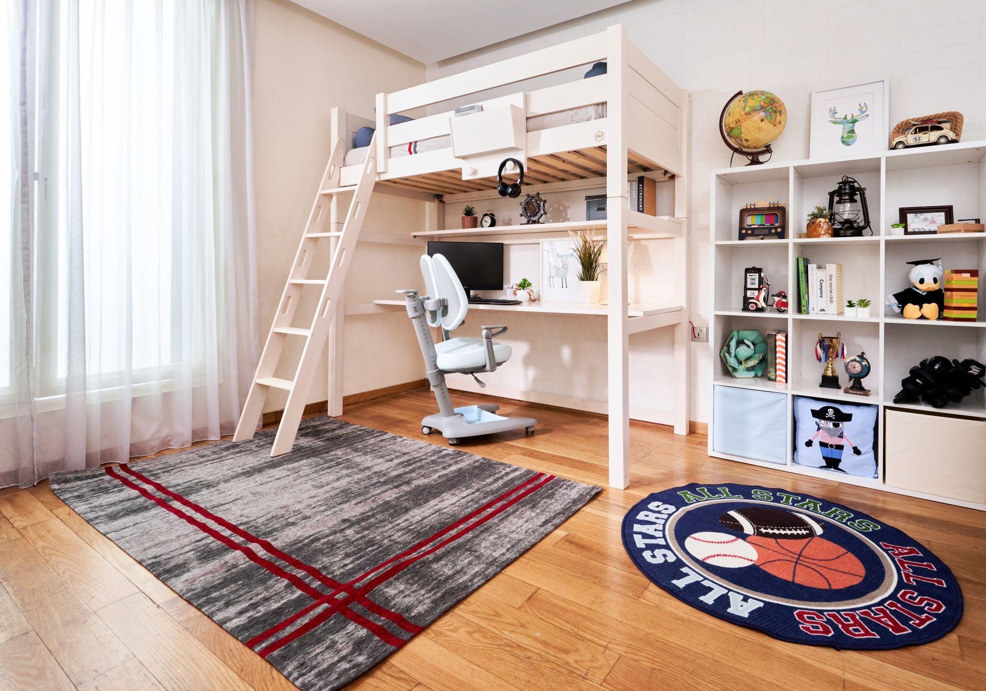 ModBed High Loft Legs w table and shelf only - Kids Haven ModBed High Loft Legs w table and shelf only - Kids Haven