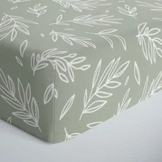lullypop Fitted Sheet - Leaves (Multiple Sizes)