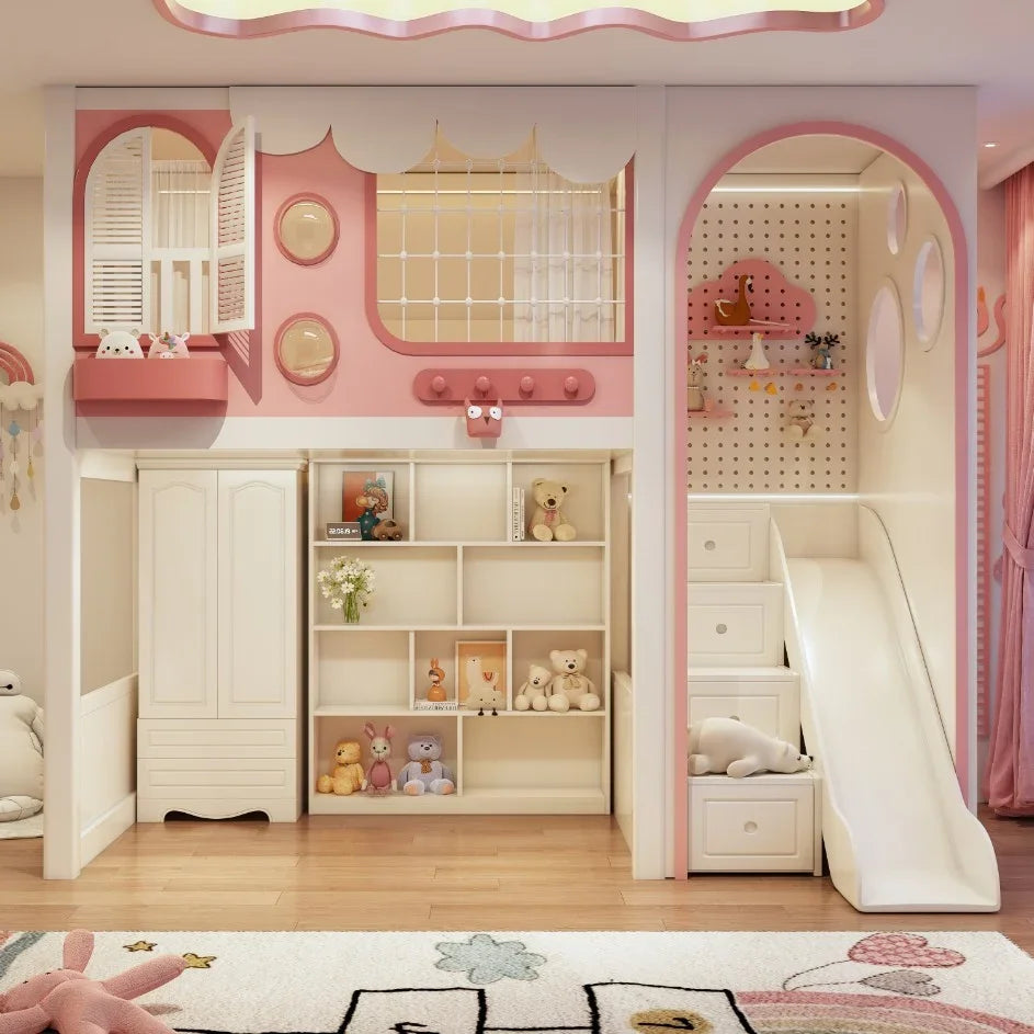 Nukhome Pink Postia Loft Bed (D21 - Pink - Loft)