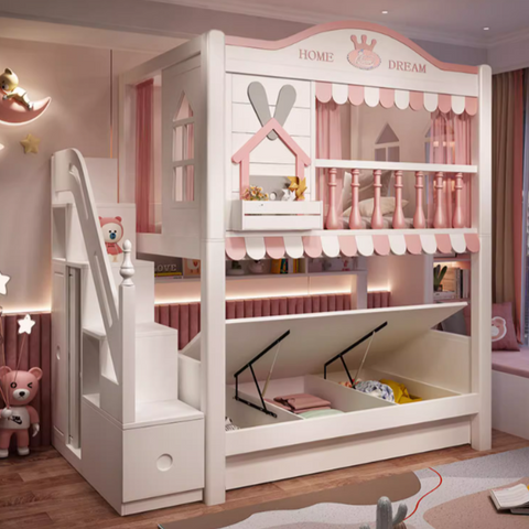 Nukhome Little Rabbit Full Height Bunk Bed (Customizable) Nukhome Little Rabbit Full Height Bunk Bed (Customizable)