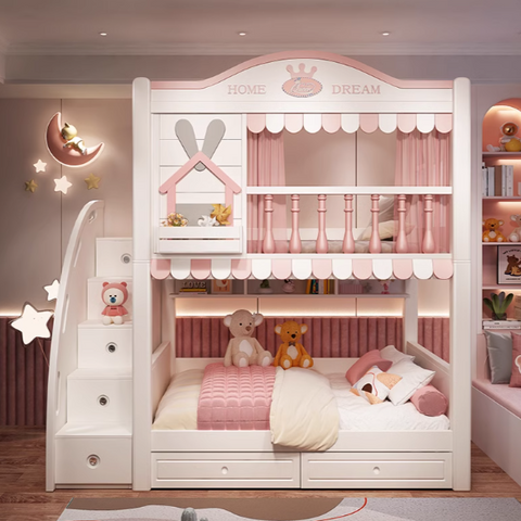 Nukhome Little Rabbit Full Height Bunk Bed (Customizable) Nukhome Little Rabbit Full Height Bunk Bed (Customizable)