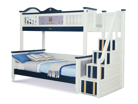 Sampo British Style Bunk Bed w Staircase - Kids Haven Sampo British Style Bunk Bed w Staircase - Kids Haven