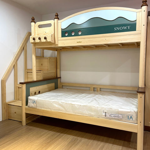 Sampo Snowy Bunk Bed with Staircase (Display)