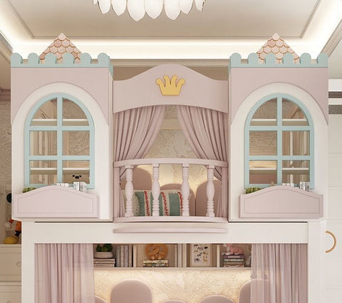 Nukhome Dream Castle Full Height Bunk Bed (Customizable) Nukhome Dream Castle Full Height Bunk Bed (Customizable)