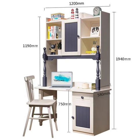 HB Rooms Royal Blue Study Desk with Unit HB Rooms Royal Blue Study Desk with Unit