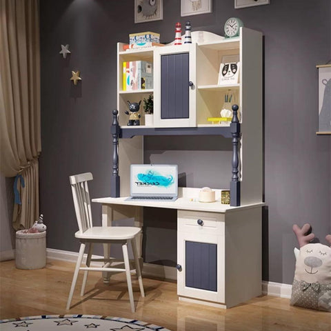 HB Rooms Royal Blue Study Desk with Unit HB Rooms Royal Blue Study Desk with Unit