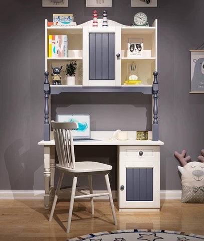 HB Rooms Royal Blue Study Desk with Unit HB Rooms Royal Blue Study Desk with Unit
