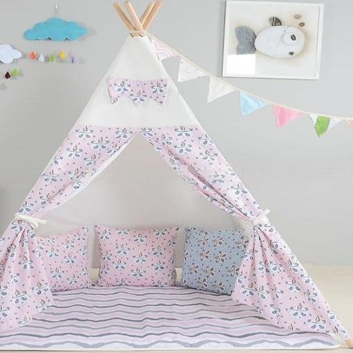 PETIT Panda Pink Teepee with lights (mat sold separately) - Kids Haven PETIT Panda Pink Teepee with lights (mat sold separately) - Kids Haven