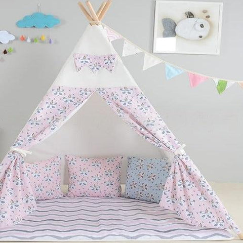 PETIT Panda Pink Teepee with lights (mat sold separately) - Kids Haven PETIT Panda Pink Teepee with lights (mat sold separately) - Kids Haven