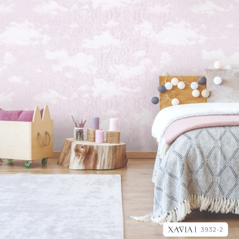 Pink Fluffy Clouds Wallpaper (Xavia 3932-2J)