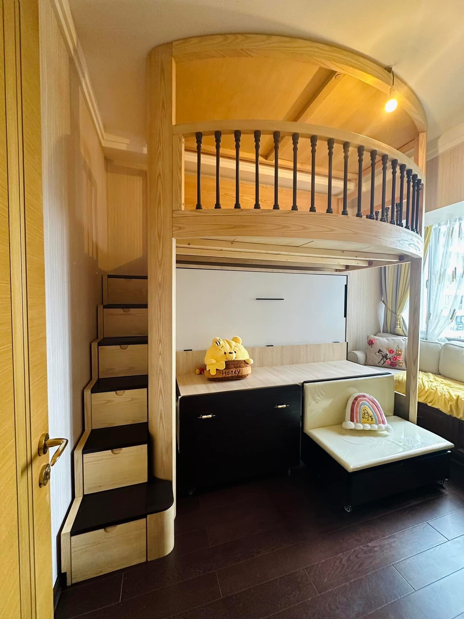 Completed room planned around existing furniture