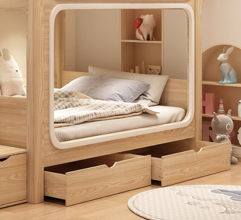 B.Design Little Woody Full Height Bunk Bed (Customizable)