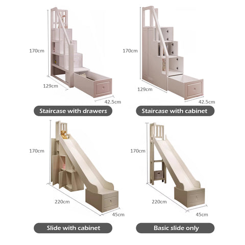 Nukhome Bubblegum Slide and Staircase Options Nukhome Bubblegum Slide and Staircase Options
