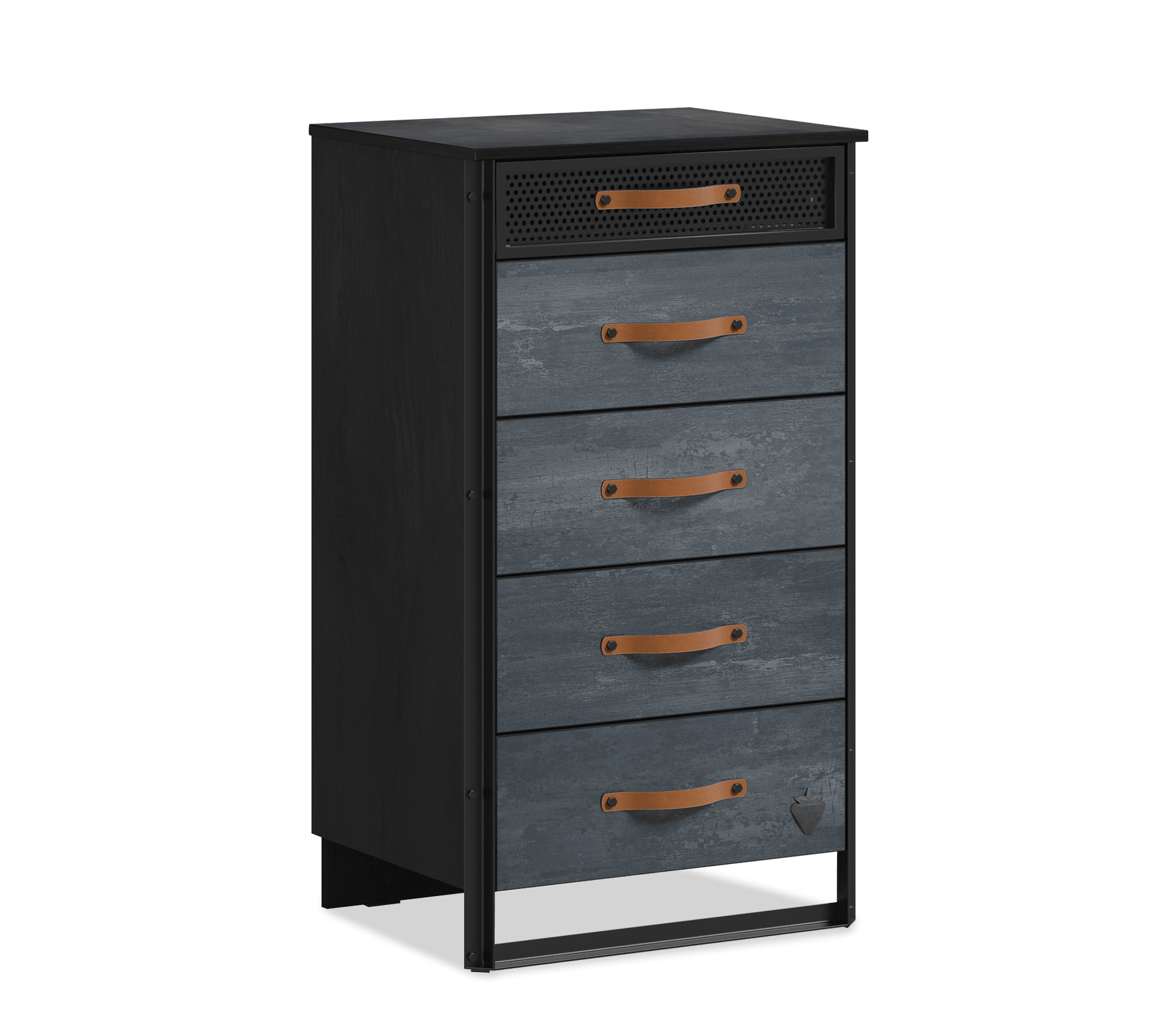 Cilek Dark Metal Tall Dresser - Kids Haven Cilek Dark Metal Tall Dresser - Kids Haven