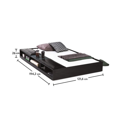 Cilek Dark Metal Pull-Out Bed With Partitions (90X190 Cm) - Kids Haven Cilek Dark Metal Pull-Out Bed With Partitions (90X190 Cm) - Kids Haven