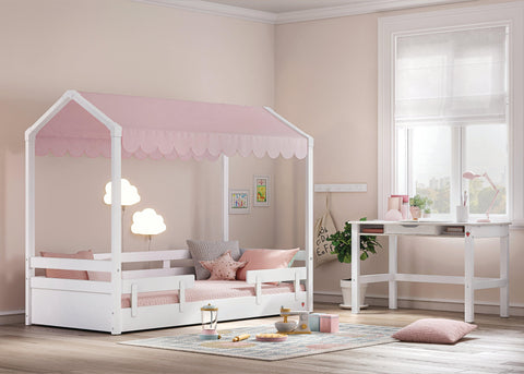 Cilek Montes White Roof Bed (90x200 Cm) - Dual Height - Kids Haven Cilek Montes White Roof Bed (90x200 Cm) - Dual Height - Kids Haven