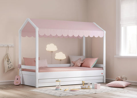 Cilek Montes White Roof Bed (90x200 Cm) - Dual Height - Kids Haven Cilek Montes White Roof Bed (90x200 Cm) - Dual Height - Kids Haven