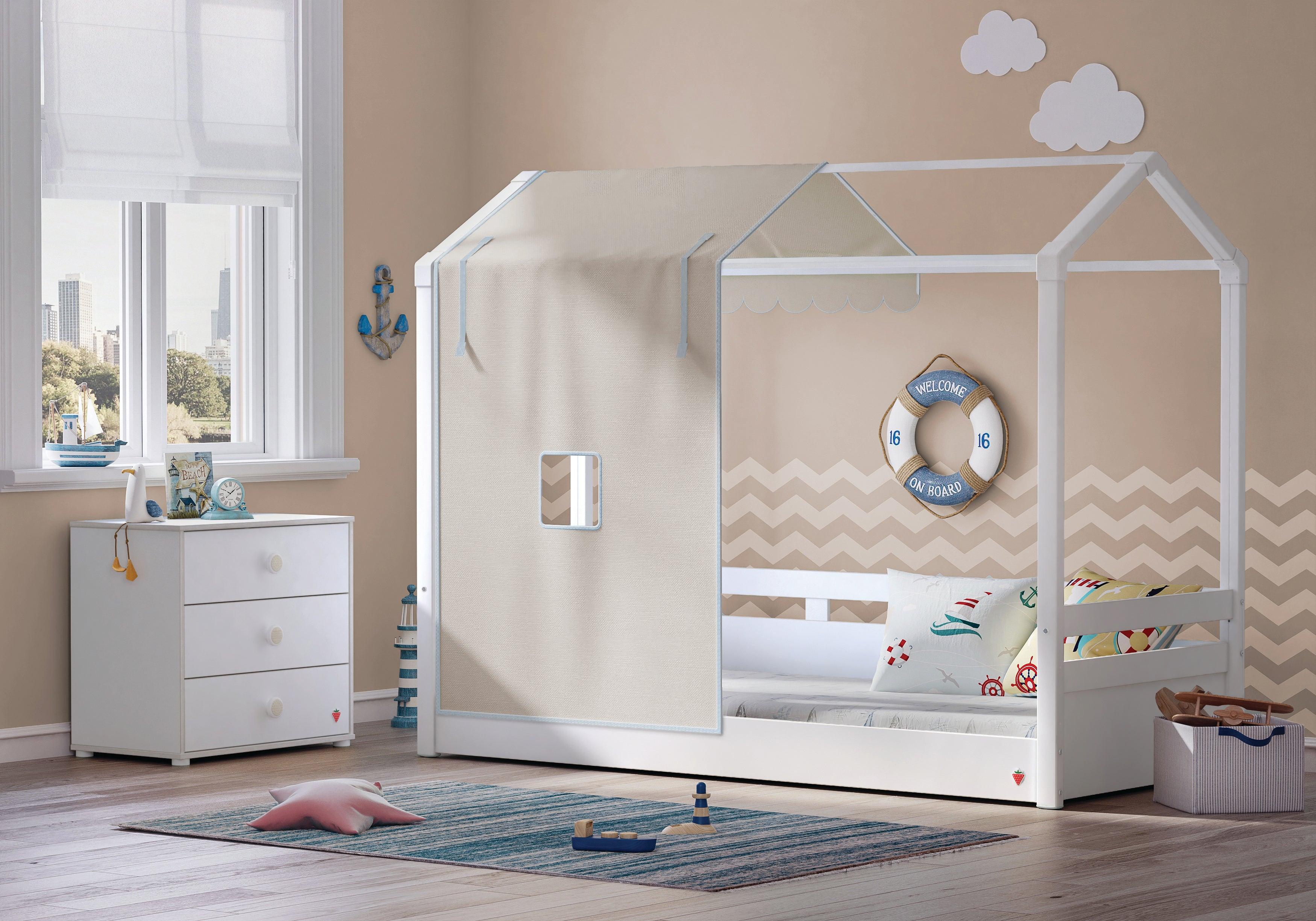 Cilek Montes White Roof Bed (90x200 Cm) - Dual Height - Kids Haven Cilek Montes White Roof Bed (90x200 Cm) - Dual Height - Kids Haven
