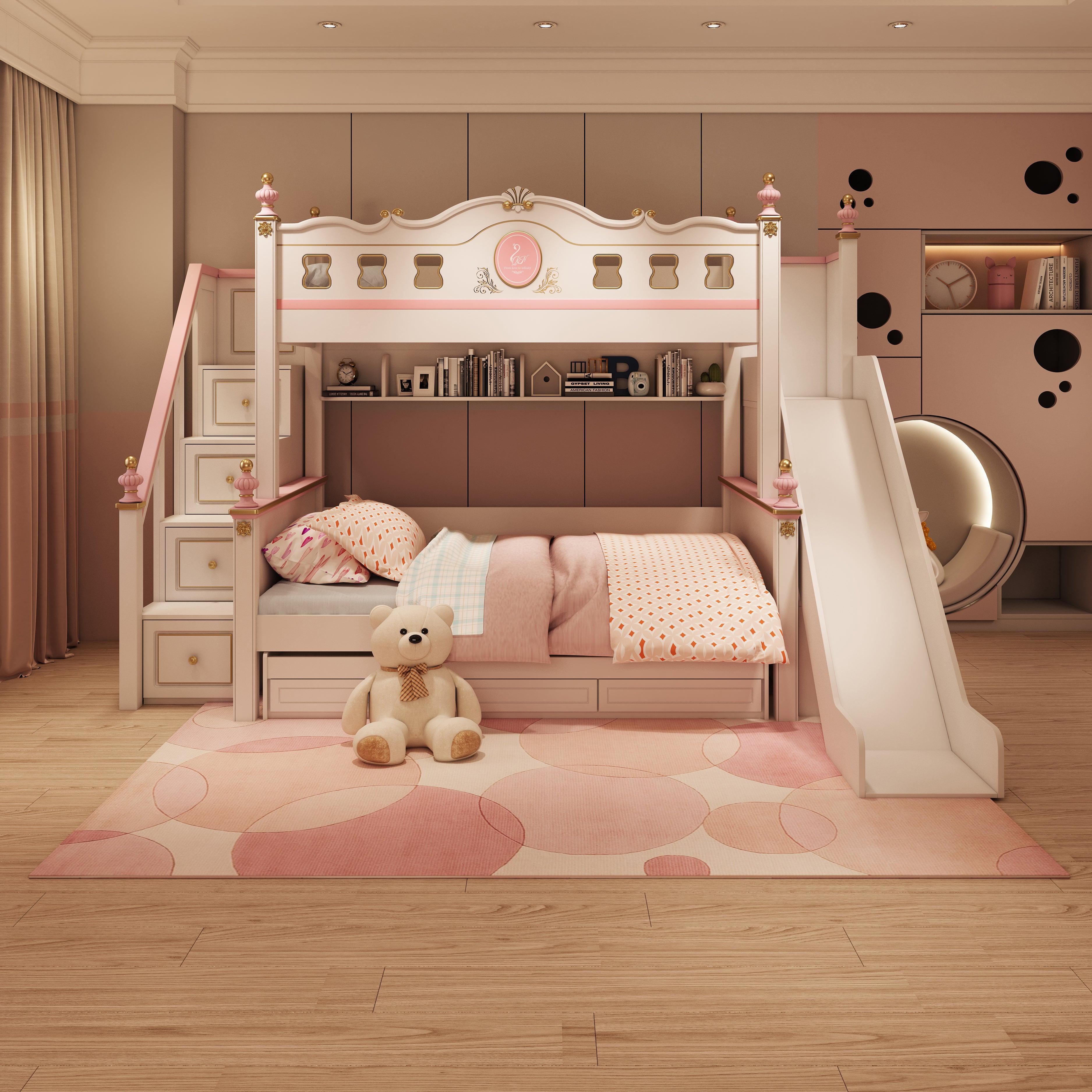 HB Rooms Binary Bunk Bed (1007#P) - Kids Haven HB Rooms Binary Bunk Bed (1007#P) - Kids Haven