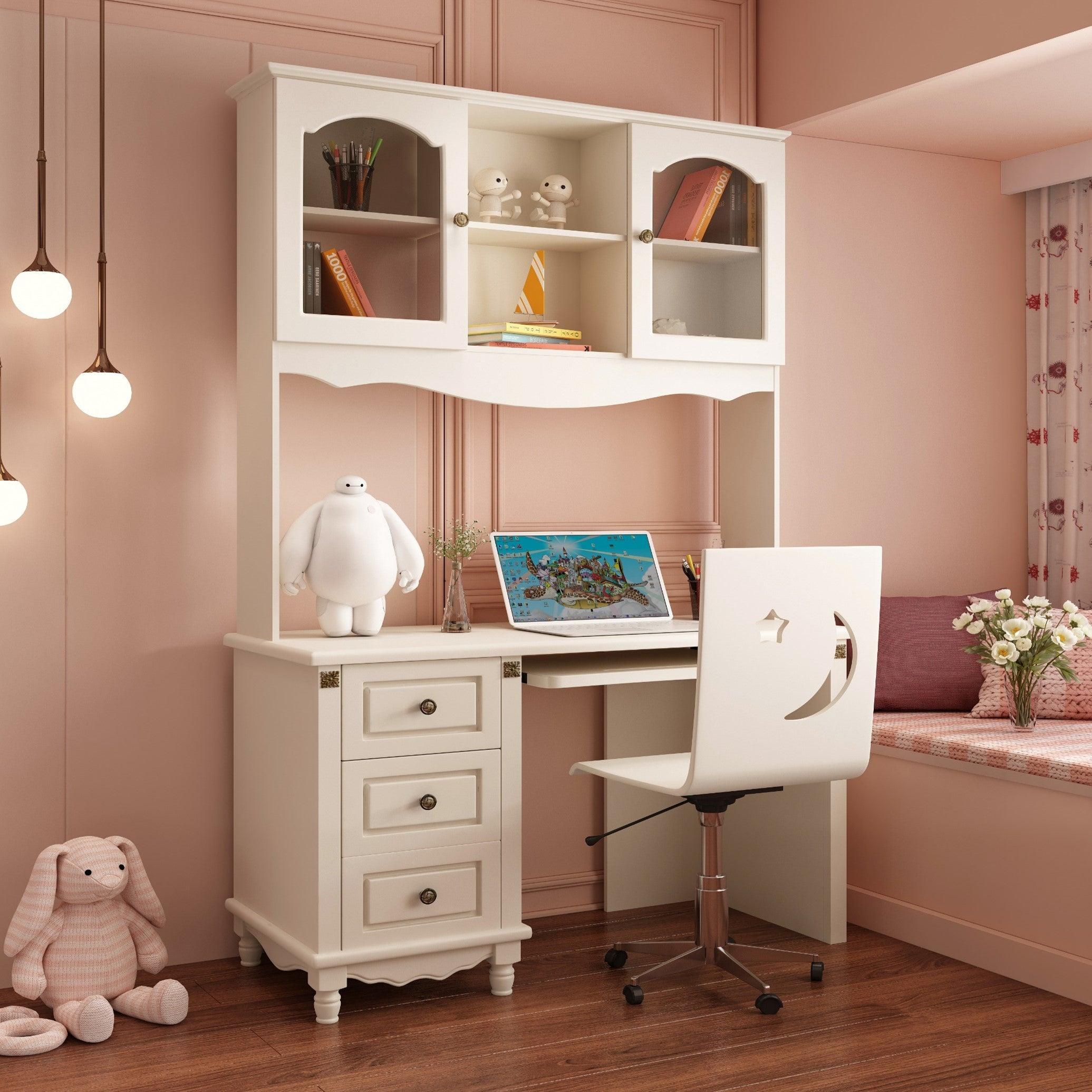 HB Rooms Pure Ivory Study Table (258#) - Kids Haven HB Rooms Pure Ivory Study Table (258#) - Kids Haven